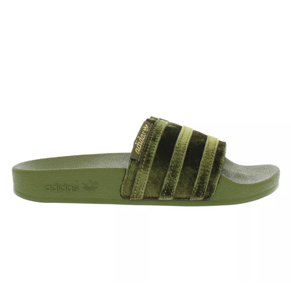 Adidas Olive Green Slide Sandals Size 6